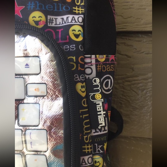 Emojination 16" Multicolor Backpack School bag - Picture 5 of 9